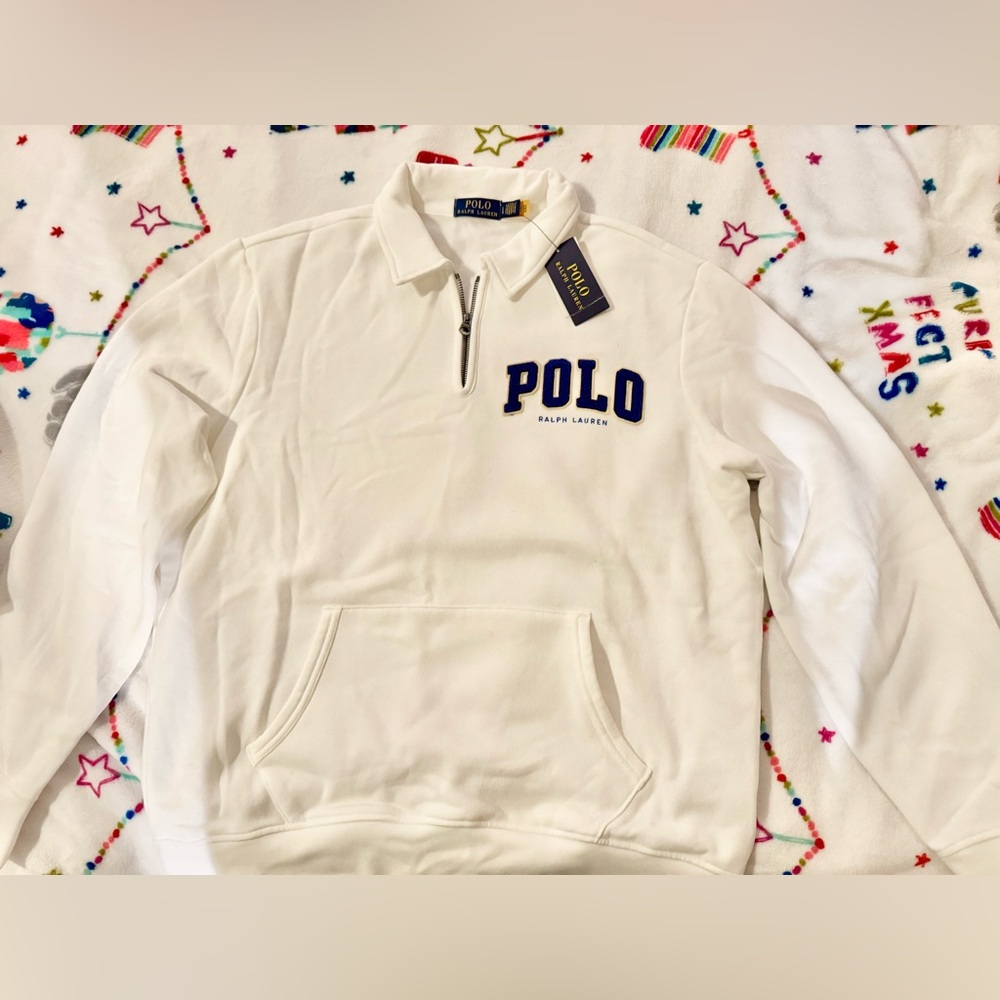 Men’s Polo Ralph Lauren White Pullover